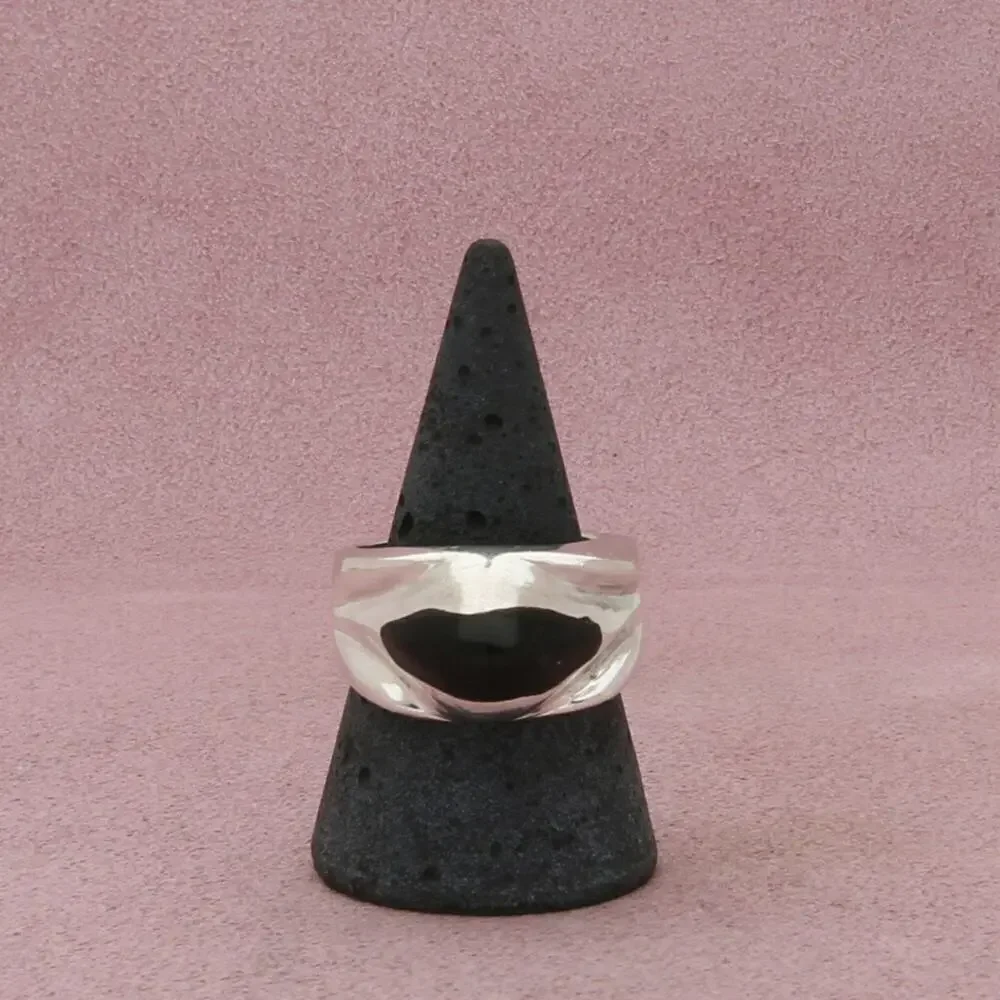 ⚡clearance⚡ taxco mexico sterling silver vintage mens chunky onyx ring size 9.5
